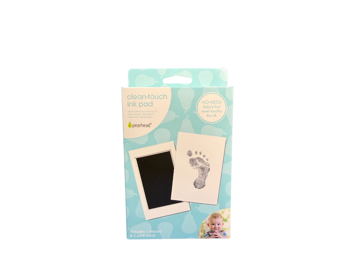 This ink pad achieves a highly detailed print of your little one’s hand or foot without ink ever getting on their skin! Absolutely no mess!