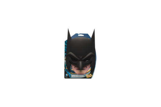 Glide into action and protect Gotham in style with the Batman sun-staches! These super hero shades are the best in entertaining wear. Designed to fit kids and most adults too! These sun-staches will keep your identity a secret while you save the city.&nbsp; Be Batman!
