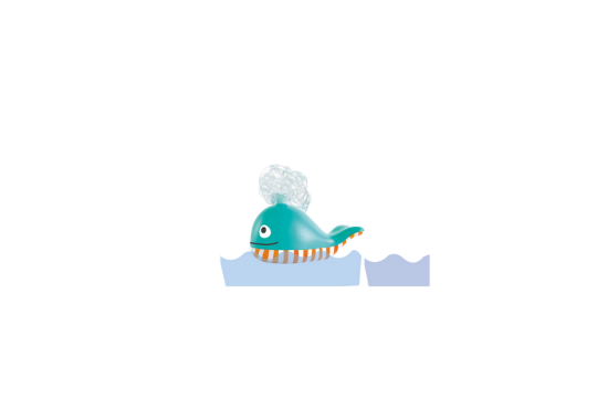 BUBBLE BLOWING WHALE - HAPE.

This jolly whale just loves blowing bubbles! Fill his spout with bubble bath or liquid soap and lower him into the bath. Makes bath time clean &amp; fun!!

Perfect for 18months+