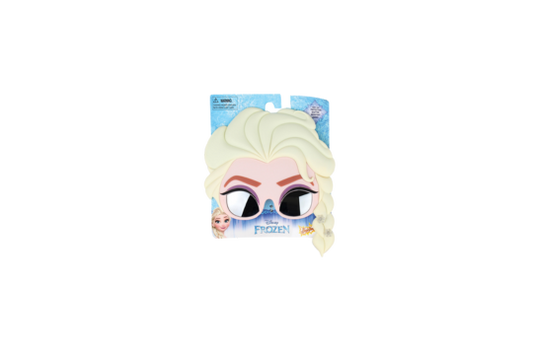 Transform into the Snow Queen and rule the kingdom of Arendelle with these Elsa Sun-Staches/sunglasses! Perfect for little princesses. 100% UV protection and impact resistant lenses. These Sun-Staches will add a touch of Frozen magic to any occasion!