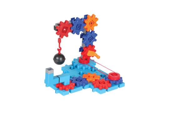 Kids solve this set's STEM challenges as they design, build and tweak their own moving machines.

-Build critical thinking and early STEM skills with every challenge

-Set of 55 pieces includes pulleys, gears, belt drives. Works with all Gears! Gears! Gears! products.

Ages: 5 Years+