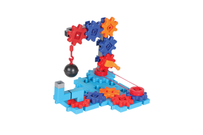 Kids solve this set's STEM challenges as they design, build and tweak their own moving machines.

-Build critical thinking and early STEM skills with every challenge

-Set of 55 pieces includes pulleys, gears, belt drives. Works with all Gears! Gears! Gears! products.

Ages: 5 Years+