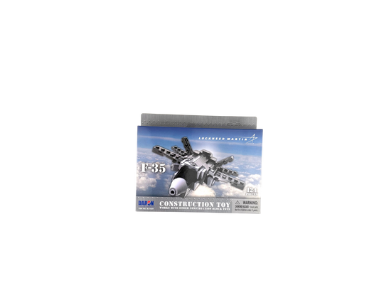 F-35 Construction Toy has 124 pieces. Compatible with other construction block toys.&nbsp; Perfect for aspiring pilots and engineering enthusiasts. Get ready to assemble and conquer the skies!&nbsp;

Perfect for ages 5 Years +

Contains small parts, not suitable for kids under 3 Years