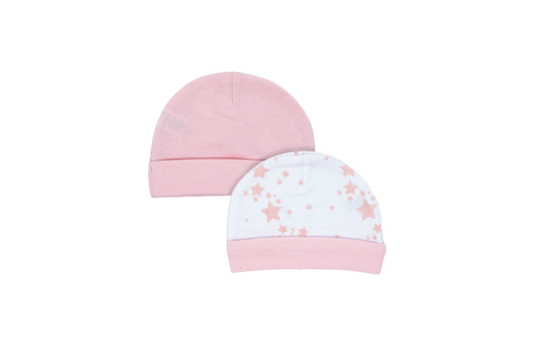 Keep your little one cozy with the 2-pack Galaxy Hat Set made by Necessities by Tendertyme. Soft cotton hats with adorable prints, perfect for newborns to 3 months.