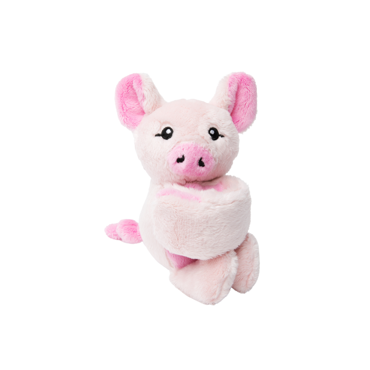 Harper the Pig with her arms  folded in on display 