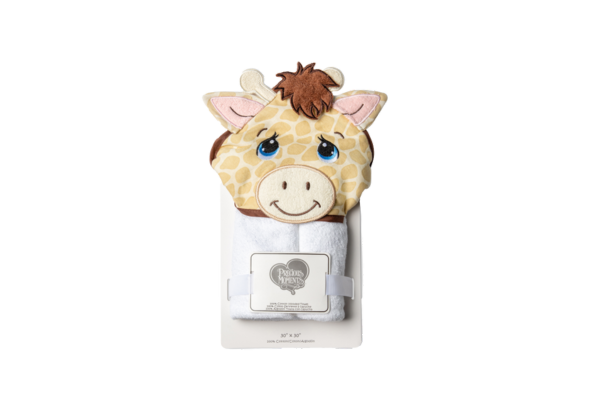 Wrap your little one in comfort and fun with the Precious Moments Giraffe Hooded Towel. Made of soft, absorbent 100% cotton, it's perfect for after bath time.

30" x 30"