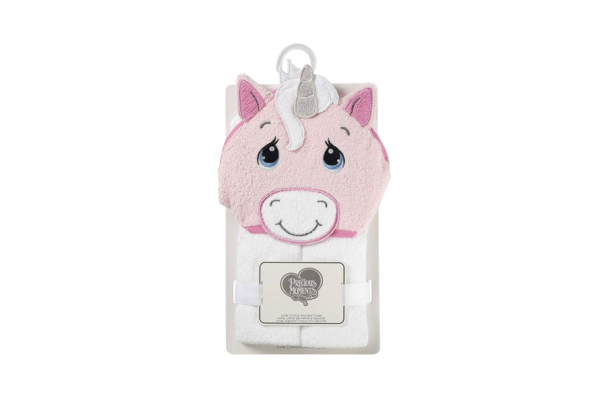 Wrap your little one in comfort and enchantment with the Precious Moments Unicorn Hooded Towel. Made of soft, absorbent cotton, it's perfect for after bath time.

100% Cotton

30" x 30"