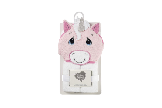 Wrap your little one in comfort and enchantment with the Precious Moments Unicorn Hooded Towel. Made of soft, absorbent cotton, it's perfect for after bath time.

100% Cotton

30" x 30"
