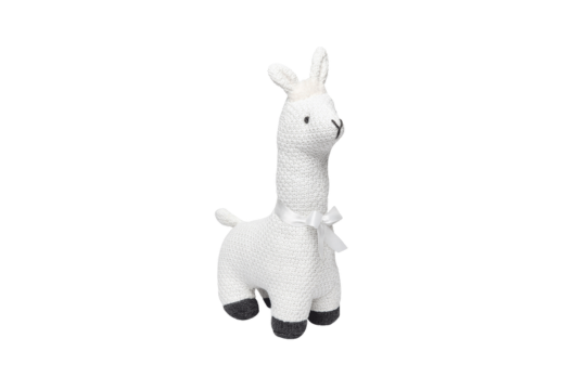 Cuddle up with our Baby Mode Signature Cable Knit Stuffed Llama-Ivory. A soft and huggable companion for your little one's nursery. Perfect for play and snuggles.

100%Cotton-Exterior

100%Polyester-Fill

Dimensions: 7"x4"x12"H