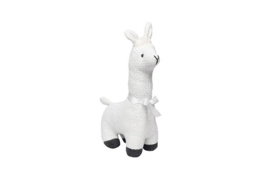 Cuddle up with our Baby Mode Signature Cable Knit Stuffed Llama-Ivory. A soft and huggable companion for your little one's nursery. Perfect for play and snuggles.

100%Cotton-Exterior

100%Polyester-Fill

Dimensions: 7"x4"x12"H