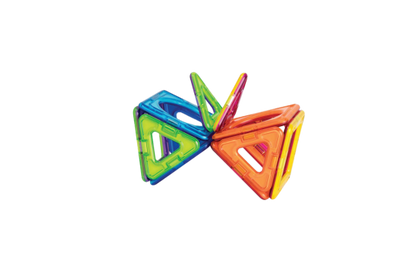 Introduces a new Magformers shape: square with circle inside (2 included in this set)! This new shape creates additional building opportunities, including circular windows or portholes! Also includes 4 square and 8 triangle Magformers shapes, plus a 19-page idea booklet.