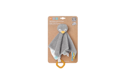 Martin The Penguin-Baby Comforter on a brown display box