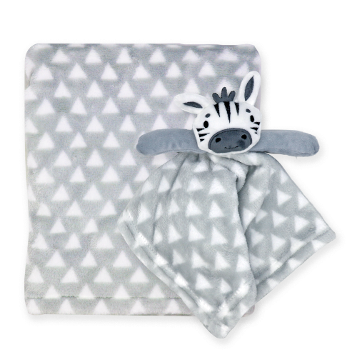 Baby Mode Brand.  Plush Blanket with Security Toy Set  30" x 36"/ 76cm x 91cm