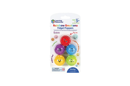 Build essential fine motor skills with this colorful set of silicone poppers.
Use your fingers to pop these in and out, for fun sensory fidget play. With 5 unique emoji faces, these poppers are also a great way to introduce SEL skills to young learners.
Ages: 3Y+