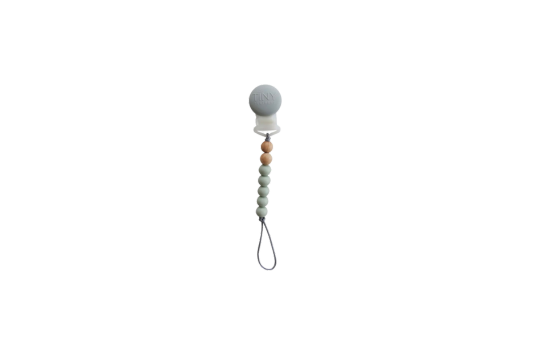Made with food grade silicone beads making them safe to teethe on and gentle on baby's gums. Free of BPA, lead, cadmium, phthalates and other heavy metals.

Washing Instructions: Wash pacifier clip in warm soapy water, rinse and pat dry. Not dishwasher or sterilizer safe.