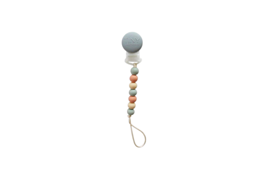 Keep pacifiers clean &amp; secure with this award-winning clip &amp; teether set! Food-grade silicone beads are safe for teething. Clips to baby's clothes to prevent loss. BPA-free. Easy to clean. Not dishwasher or sterilizer safe.