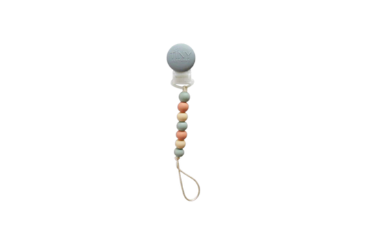 Keep pacifiers clean &amp; secure with this award-winning clip &amp; teether set! Food-grade silicone beads are safe for teething. Clips to baby's clothes to prevent loss. BPA-free. Easy to clean. Not dishwasher or sterilizer safe.