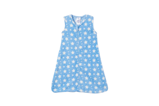 Baby Mode brand Plush Fleece Sleep Sack – Blue with Stars

100% Polyester

Infant: 6 - 18m