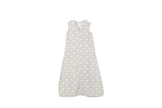 Baby Mode brand Grey with Stars Plush Sleep Sack

100% Polyester

Toddler: 18 - 36m