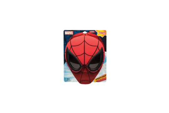 Swing into action and save New York City with these Spider-Man Sun-Staches/Sunglasses! Perfect for young super heroes. Featuring100% UV protection and impact resistant lenses. Designed for fun in the sun while keeping your eyes safe. Great for all ages.