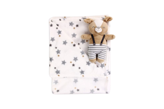 TAHARI BABY Brand

Super Soft Plush Dog Blanket And Buddy

100% Polyester

Blanket: 30" x 40"

Toy Height: 12"