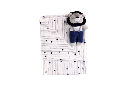TAHARI BABY Brand

Super Soft Plush Lion Blanket And Buddy

100% Polyester

Blanket: 30" x 40"

Toy Height: 12"
