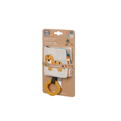 Soft Baby Book - Jungle on a brown box display