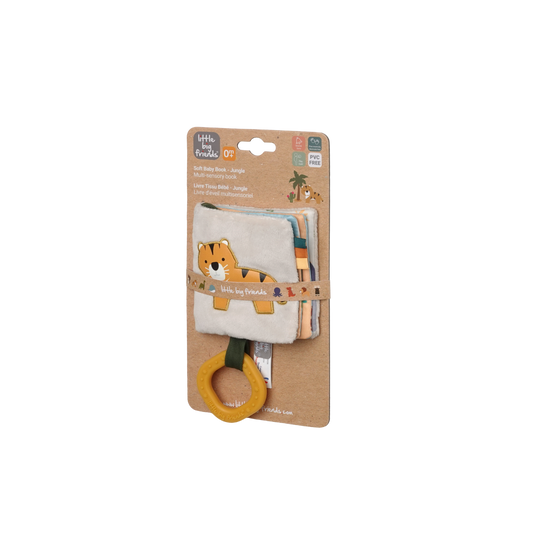 Soft Baby Book - Jungle on a brown box display