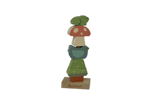 Pearhead Woodland Wooden Stacking Toy is a developmental marvel for curious toddlers! This lovely toy combines learning and play, featuring five stackable woodland pieces including a 2- piece tree, bird, mushroom and a frog. Adult Supervision Required. Perfect for ages 12m+

Key Benefits:

Cognitive Development: Enhances problem-solving skills, spatial reasoning and hand-eye coordination

Fine Motor Skills: Encourages precise hand movements & muscle control
Made To Last: Made with non-toxic baby-safe paint