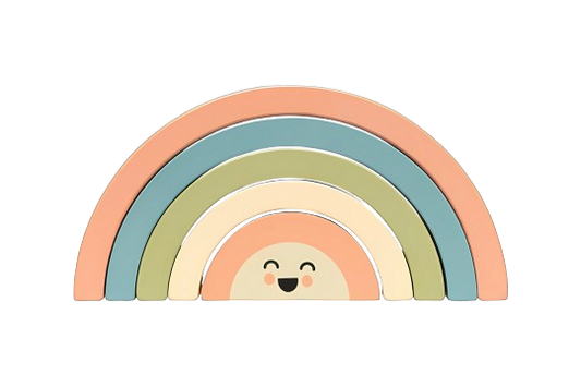-Includes 5 multicolor muted tone arches perfect for learning and exploring new&nbsp; concepts. Perfect for ages 12 months+

-This fun staking rainbow toy will help parents and their little ones create special memories they will share and love for years to come!