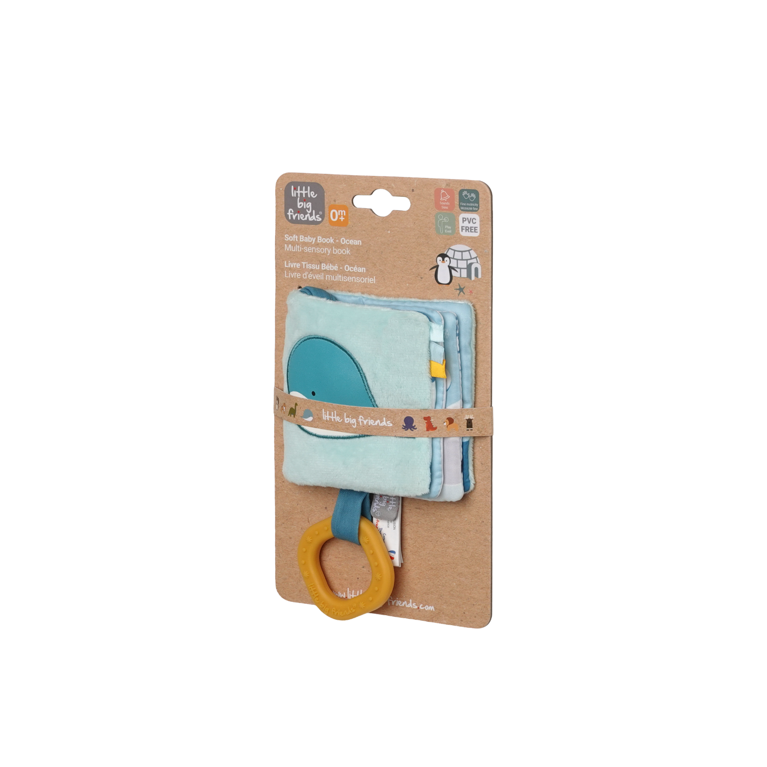Soft Baby Book - Ocean on a brown display box