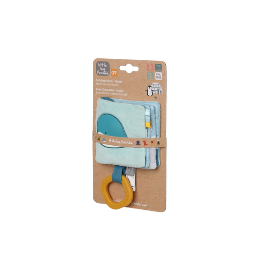 Soft Baby Book - Ocean on a brown display box