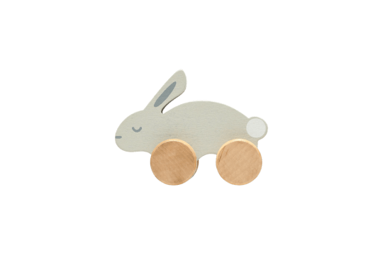 wooden gray toy rabbit 