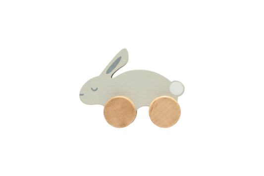 wooden gray toy rabbit 